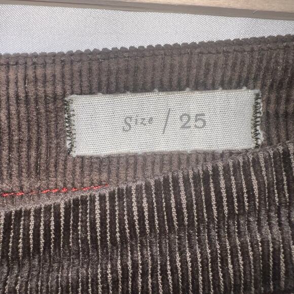 Pilcro and the Letterpress Anthropologie Pants Size 25 Brown Corduroy Wide Leg - Picture 10 of 16